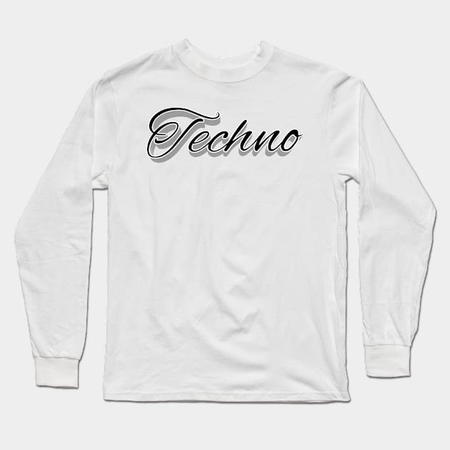 techno Long Sleeve T-Shirt by FromBerlinGift